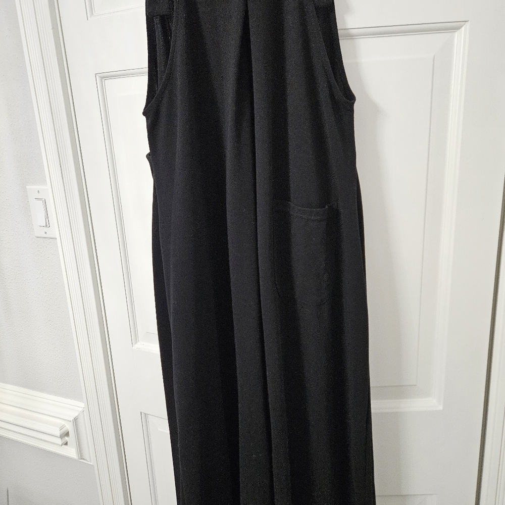 Halara Waffle Casual Maternity Jogger Overalls with Pockets medium black - Picture 11 of 12